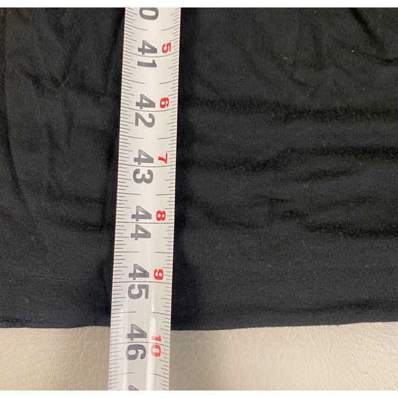 Banana Republic Maxi Dress Size Large Black Strapless Frayed Trim Rayon Blend - Picture 10 of 12